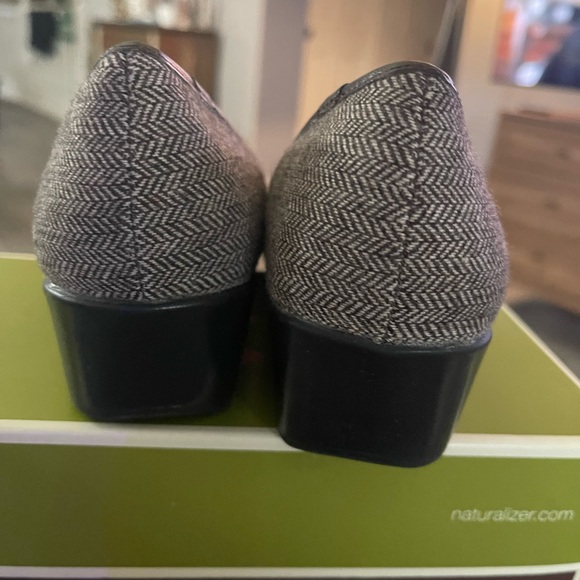 Round Toe Houndstooth Brown Casual Slip On Aerosols Fabric Upper - Picture 6 of 8